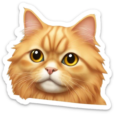 Orange persian cat in bath sticker
