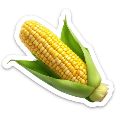 Corn on the cob smoking cigarettes  sticker