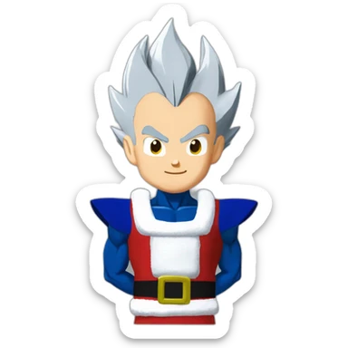 Vegeta wearing Christmas clothes sticker