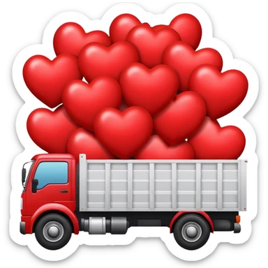 A truckload of kisses to express your love sticker