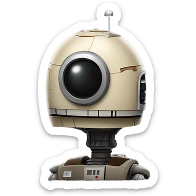 Starwars droid saying roger roger sticker