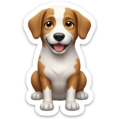 Happy new year dog sticker