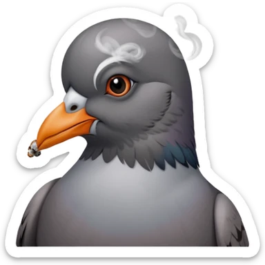 emoji pigeon qui fume sticker