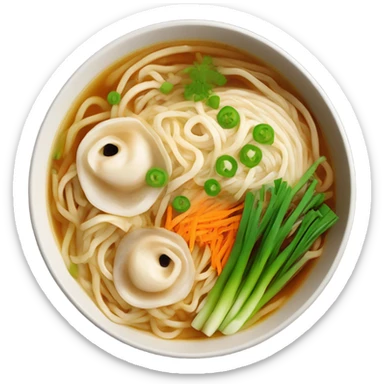 Noodles and soup sticker