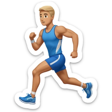 man doing run  sticker
