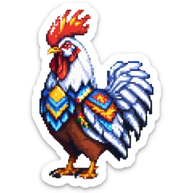 rooster shaman sticker