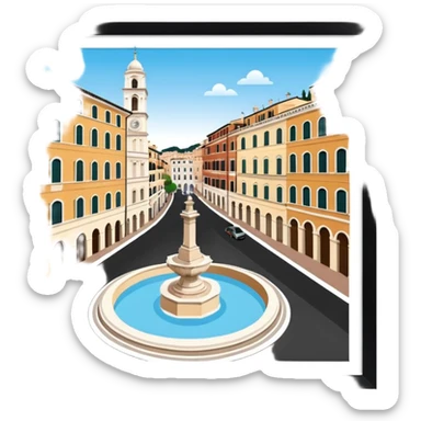 piazza di spagna view from up above
no square style no frame png style 
no squared only building 4k detailed image sticker