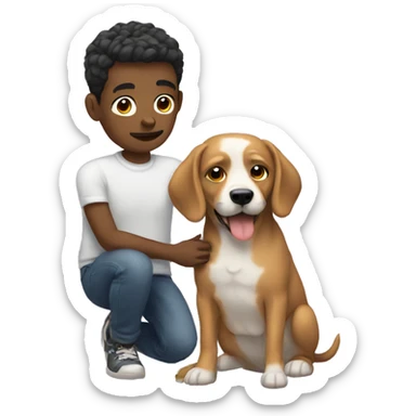 Gay person with dog  sticker