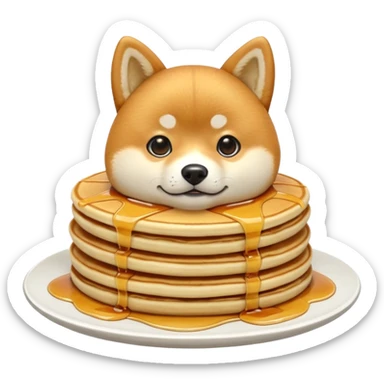Shiba Jasper pancakes  sticker