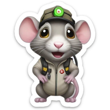 Ghostbusters rat stanz sticker