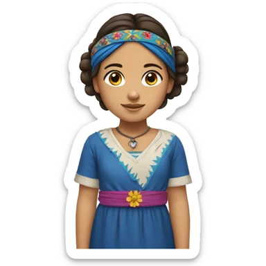 Métis girl with headbands sticker