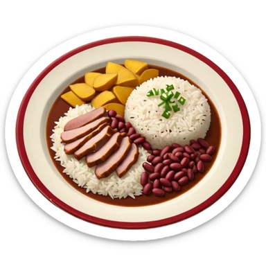 Puerto rican dinner plate sticker