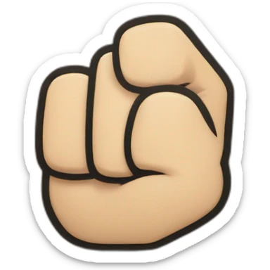 Fist sign but with a thumb sticking out from the center sticker