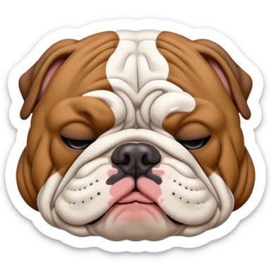 english bulldog sleeping sticker