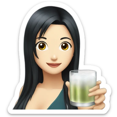 Nico Robin with sake sticker