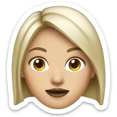 white female gangster sticker