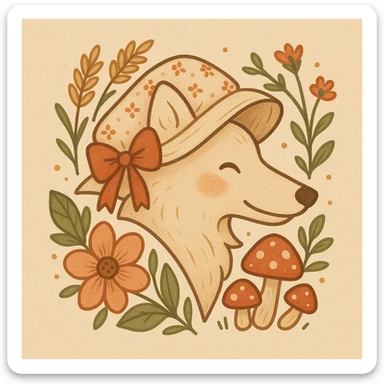 Give the Overwolf logo a cute cottagecore makeover sticker