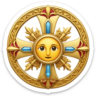 sun cross templar sticker