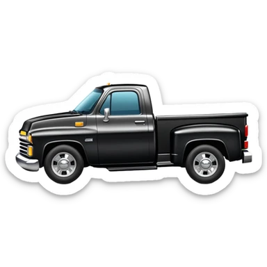 black chevy truck sticker
