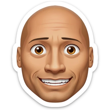 Dwayne the rock Johnson making creepy smirk sticker