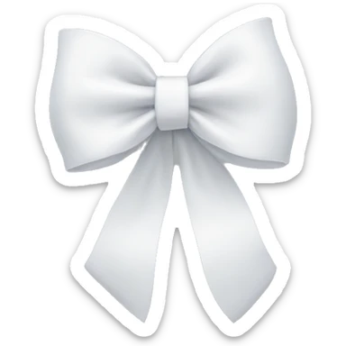 white bow sticker