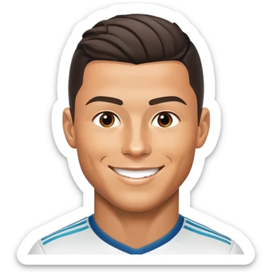 Cristiano Ronaldo, famous soccer player sticker
