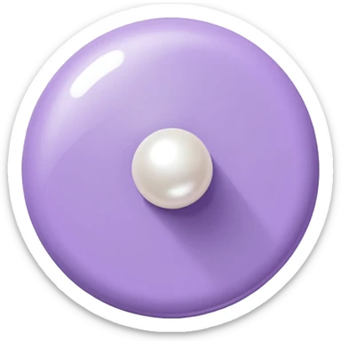 lilac push pin for office wall notes with pearl in the middle sticker