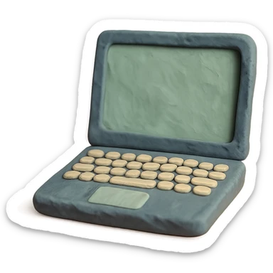 claymation style laptop sticker