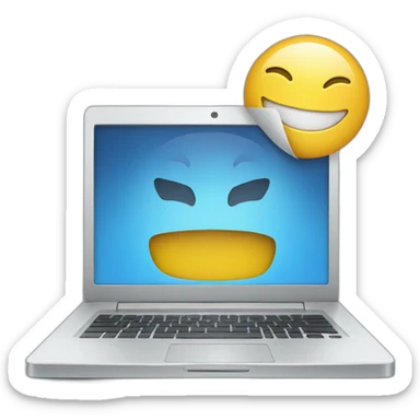 laptop with dev code  sticker