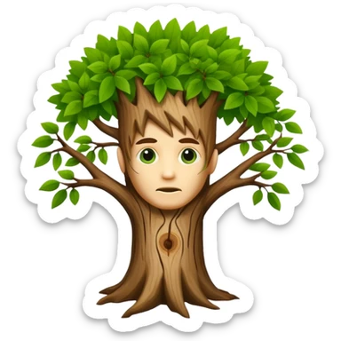 Tree disguised as a human man sticker
