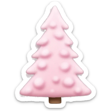 light pink christmas tree sticker