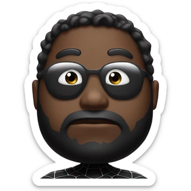 Black spider man Fat sticker