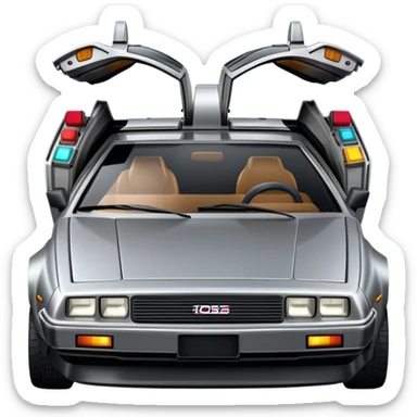 DeLorean time machine car sticker