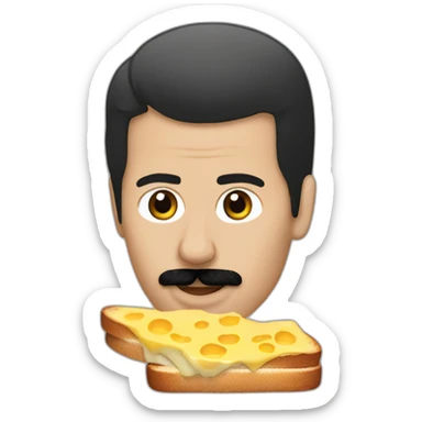 freddie-mercury-with-cheese-on-toast sticker