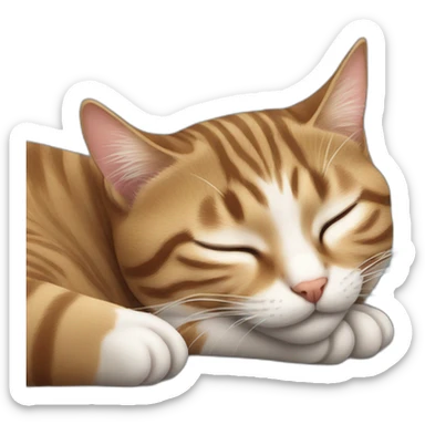 Tabby cat sleep sticker