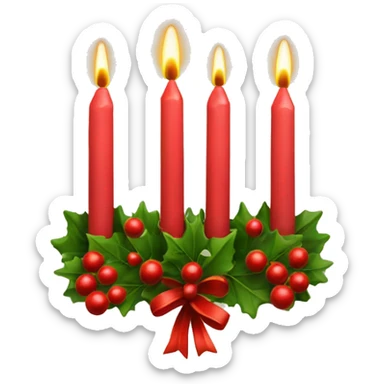 Adventskranz mit roten Kerzen  sticker