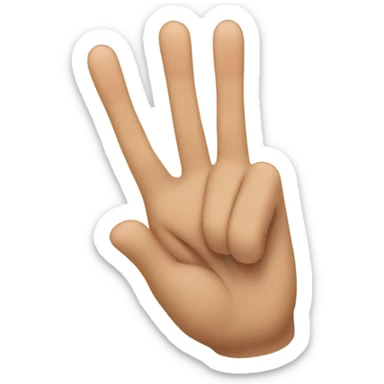 three fingers horizontal  sticker