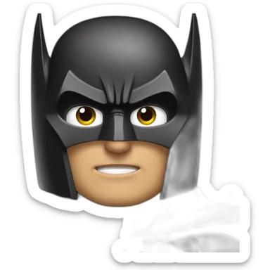 Michael Keaton Batman with cowl on sticker