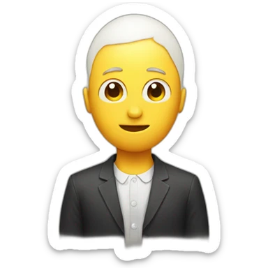 Man with egg head sticker