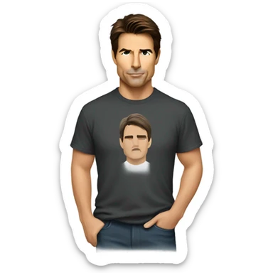 Tom Cruise in tshirt sticker