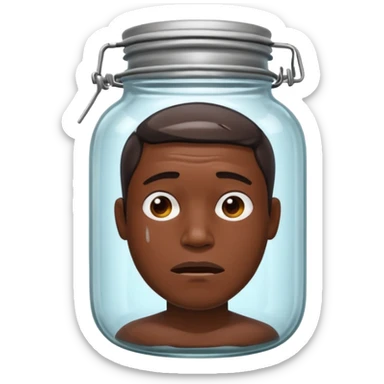 Trap a running man in a jar sticker