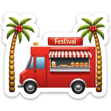 Festival Food Truck red sticker