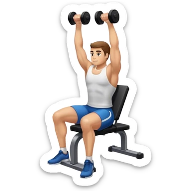 Seated Dumbbell Tricep Extension sticker