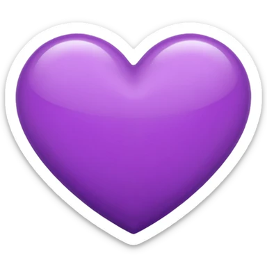 heart emoji in the exact purple color of the shirt in the reference image sticker