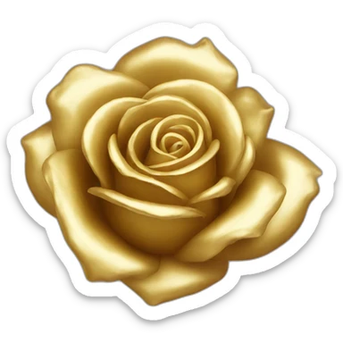 Gold rose sticker