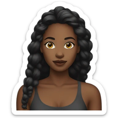 stunning black girl sticker