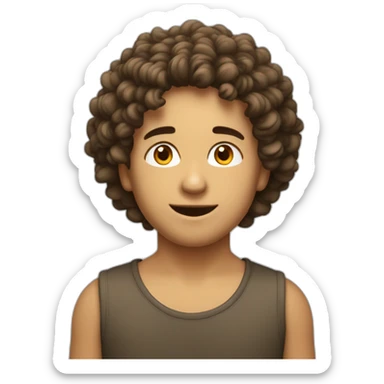 Joli garçon beun au cheveux bouclés  sticker