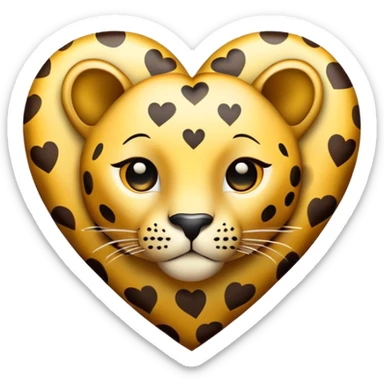 Cuore leopardo  sticker