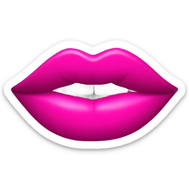 Pink kiss lipstick mark sticker