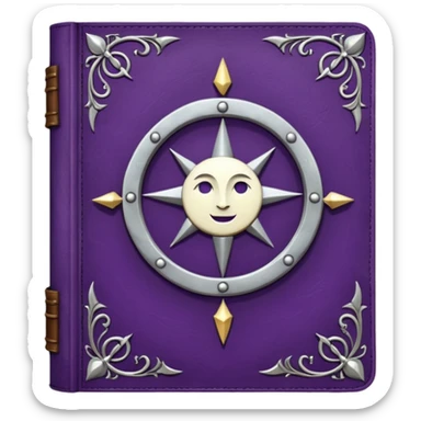 grimoire purple with a moon sticker